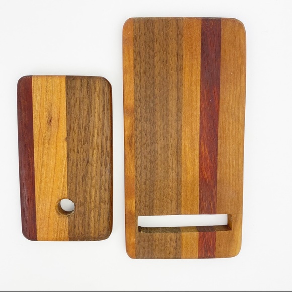 Hand Crafted Mixed Wood Phone/Tablet Stand - Picture 4 of 14